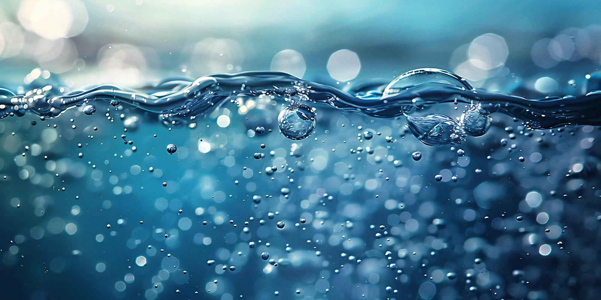 Water close-up als banner voor duurzame herbruikbare waterflessen van ClearSip