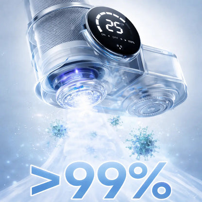 ClearSip kraanfilter verwijdert meer dan 99% van bacteriën en onzuiverheden uit kraanwater met geavanceerde filtratie en digitaal display.